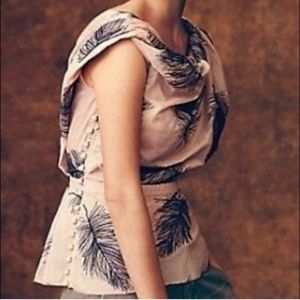 Byron Lars On A Wing Peplum Blouse Size 8